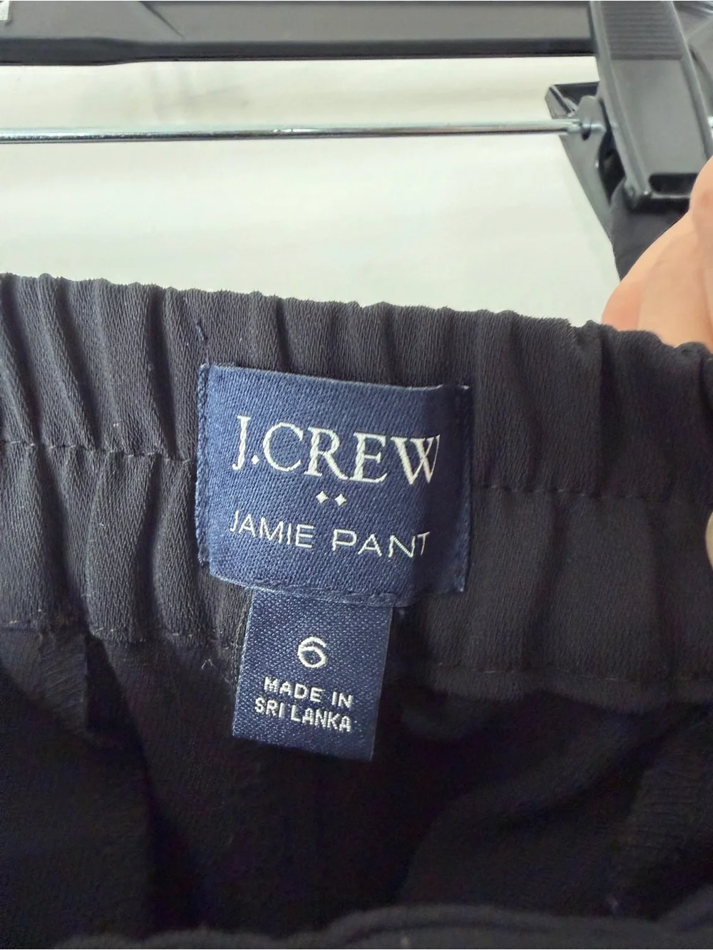 J. Crew Black Jamie Chino Pants Trousers Pull On Elastic Waist Classic Office 6